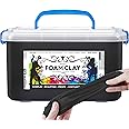 Pixiss Black Modeling Foam Clay - Premium Black Foam Air Dry Clay Cosplay Foam for Costumes, 1500 Gram Sculpting Clay for Crafts - Flexible Air Drying Clay Foam (Black)