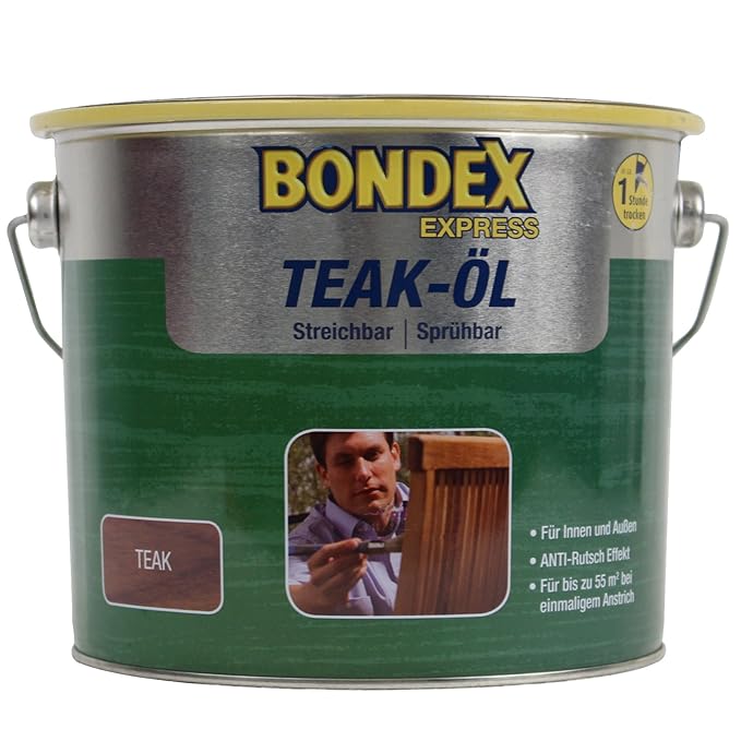 Bondex Express Teak-Öl, Farbton: teak 2,5 Liter