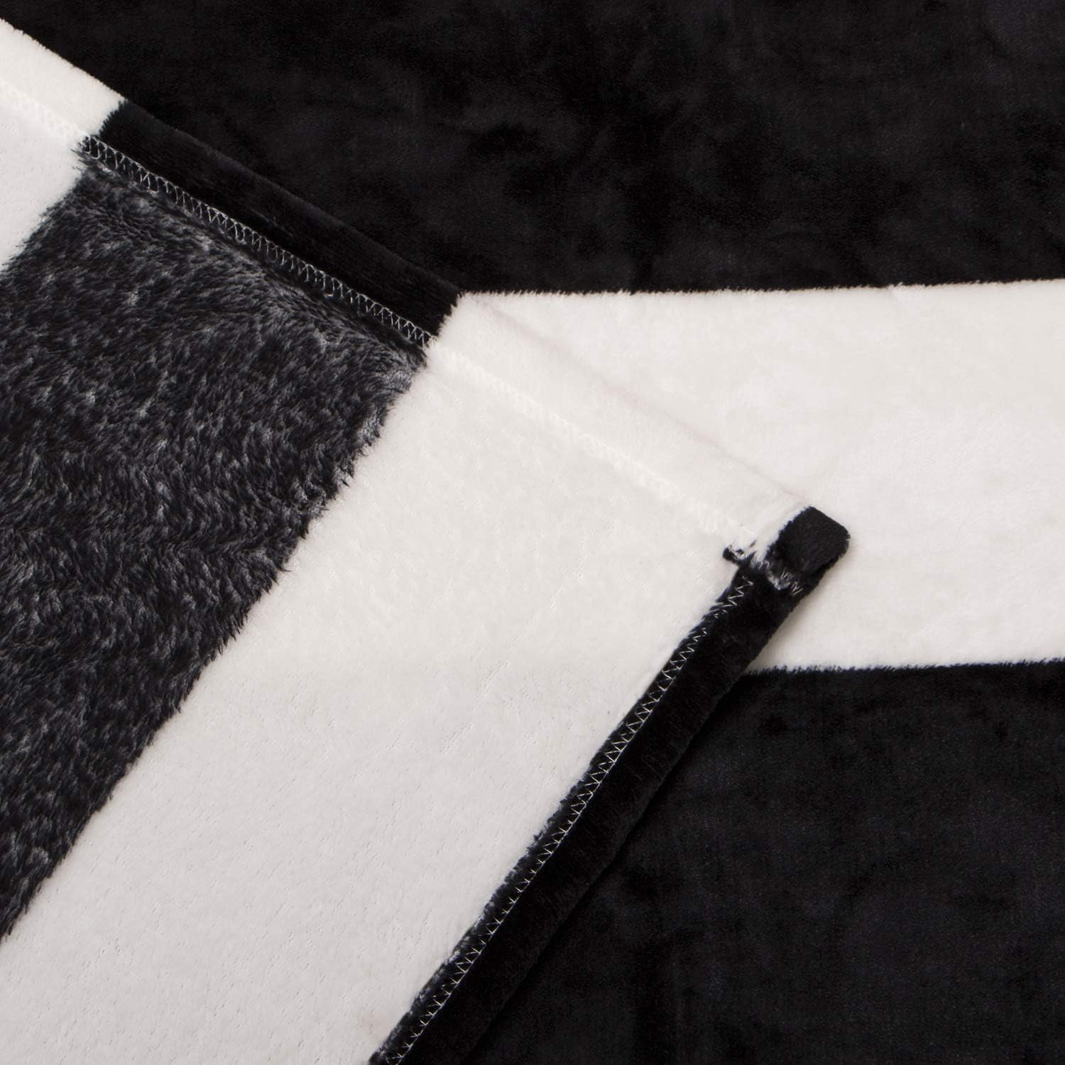 NTBAY Fleece Flannel Striped Super King Bed Blanket - Image 5