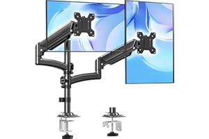 Dual Monitor Stand Holds 4.4-22 lbs Each, Dual Monitor Arm for 2 Monitors, Height Adjustable Computer Desk Mount for Max 32 i
