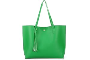 Nodykka Women Tote Bags Top Handle Satchel Handbags PU Faux Leather Tote Bag with Tassel Shoulder Purse