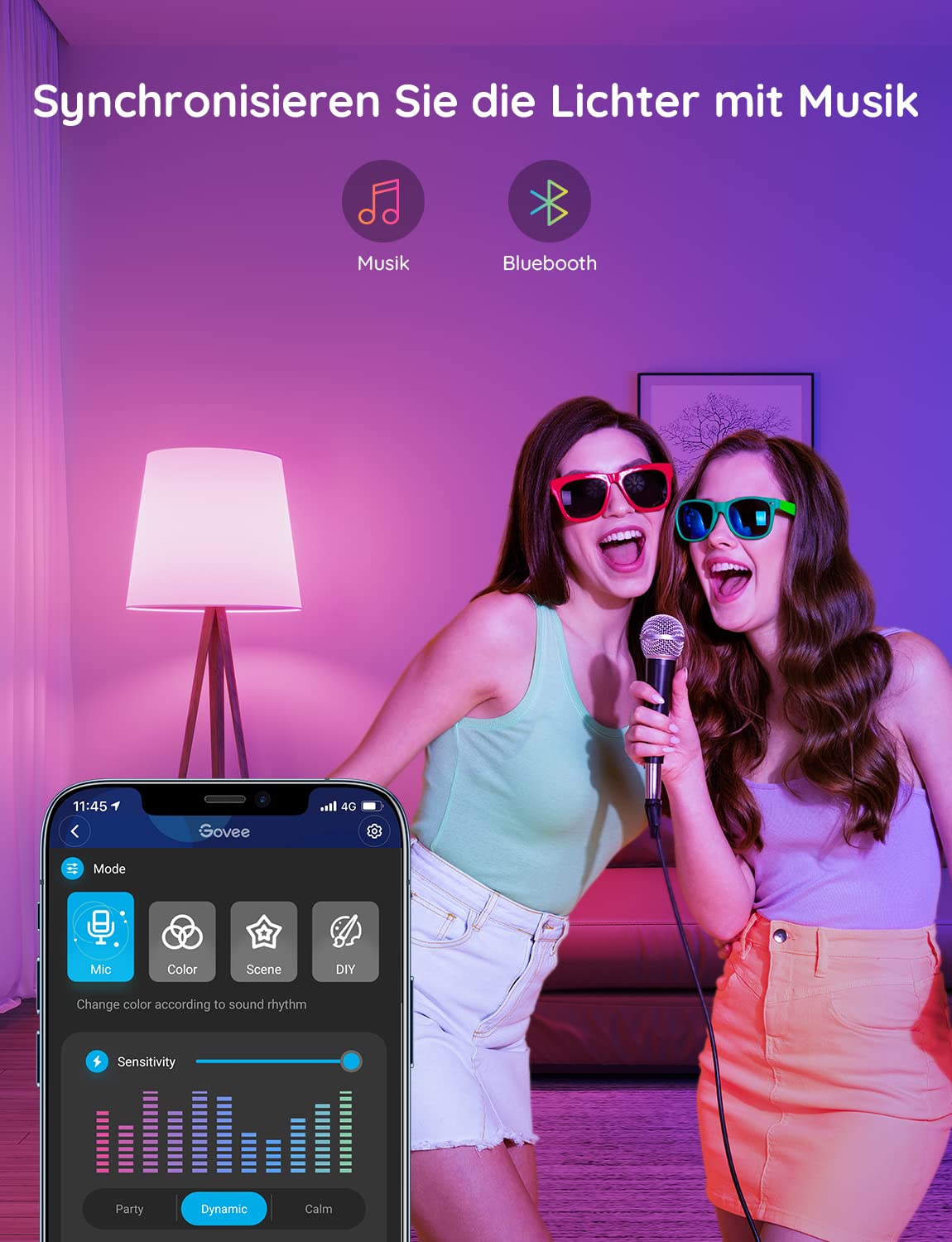 Govee Smart Light Bulb E27, WLAN Lamp RGBWW Dimmable with 16 Million Colours, 54 Scenes, Alexa Accessories LED Smart Bulb Works with Alexa Google Assistant, Timer, Group Control, Pack of 6