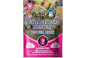 PALOS DESIGNS Zoo Packs TCG Vintage 1999 10 Card Lot - 1 1ST Edition Stamped Card Per Pack Guaranteed!