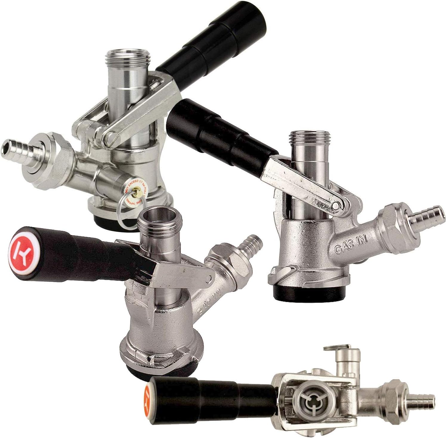 Kegco KC KTS97DW D System Keg Tap with Black Lever Click Handle