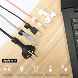 Sukudon 100 Pcs Black Self-Adhesive Cable Clips Wire Management Holder Organizer view 4