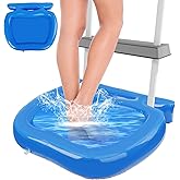 Pool Foot Bath Inflatable Pool Foot Wash Tray for Pool Entry Ladder | Portable Foot Bath Basin for In Ground and Above Ground Swimming Pools