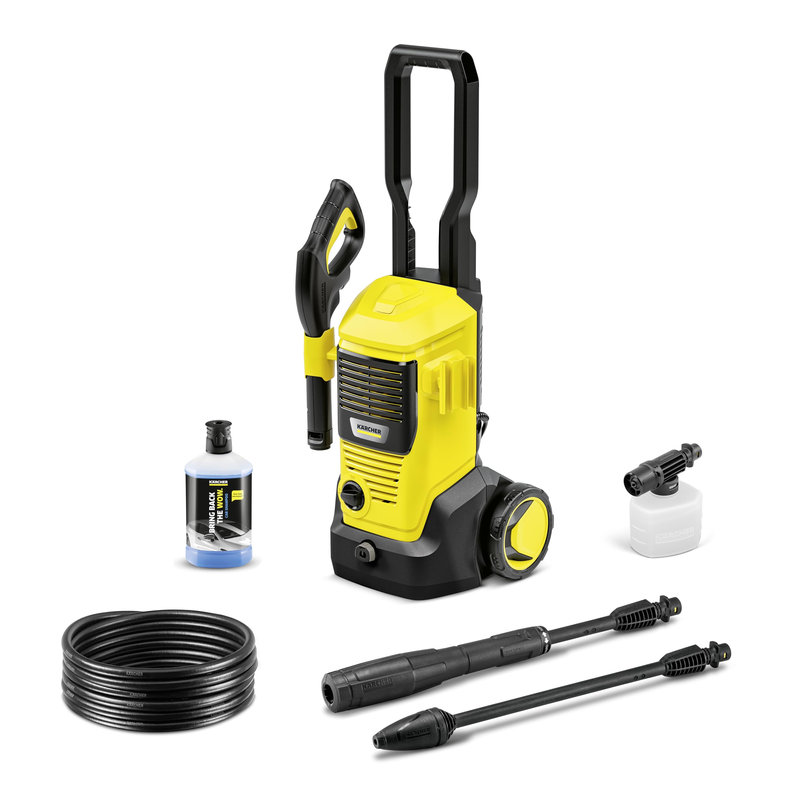 Kärcher Hochdruckreiniger K 5 FJ, Druck: max. 145 bar, Fördermenge: 500 l/h, Flächenleistung: 40 m²/h, Wasserfilter, Gewicht: 6,3 kg, HD-Pistole,Dreckfräser, Vario Power Jet, Schaumdüse