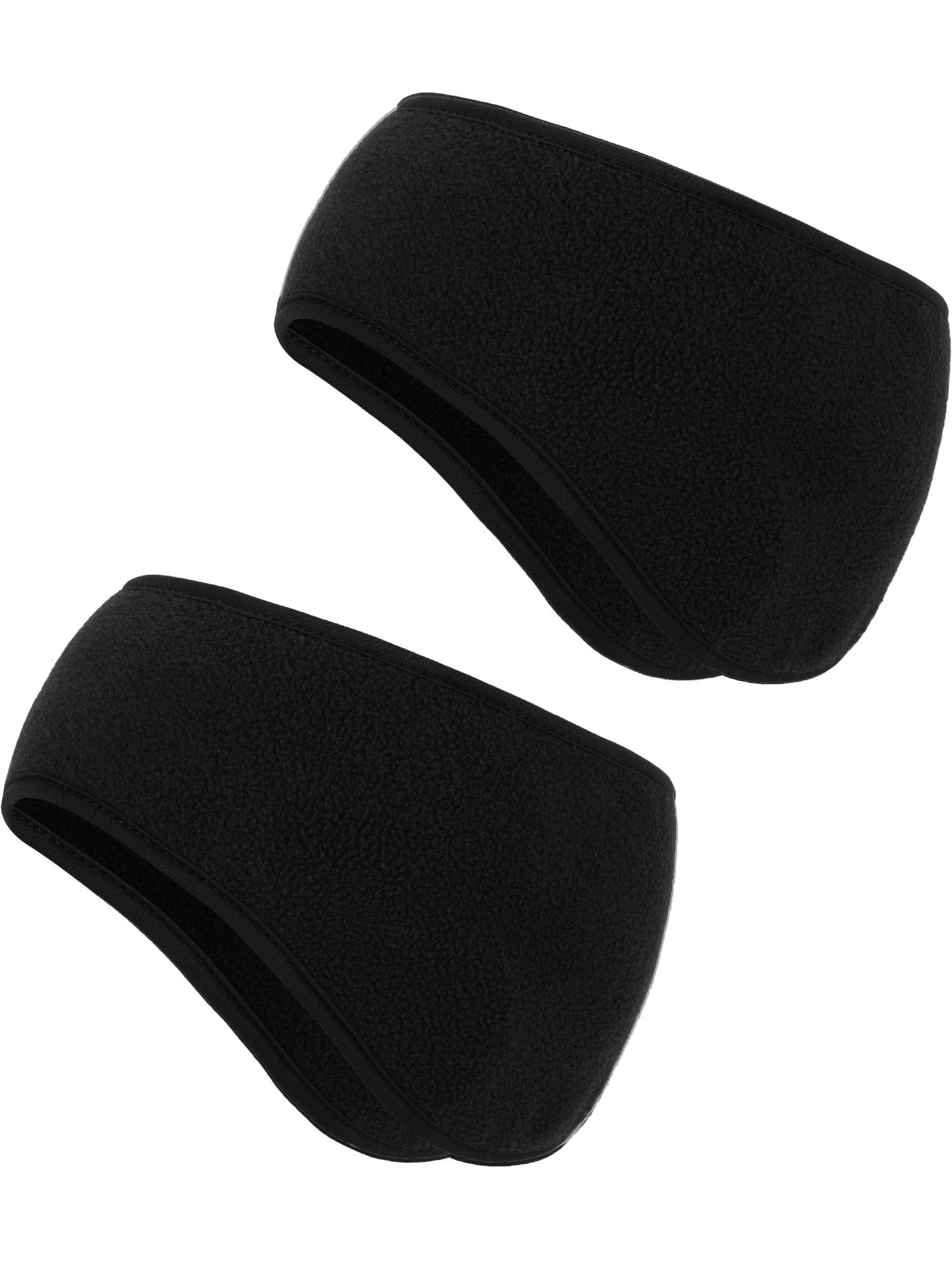 Photo 1 of Boao 2 Pieces Ear Warmer Headbands Fleece Earmuffs Winter Ear Covers Running Wicking Ski Sport Headband for Women & Men