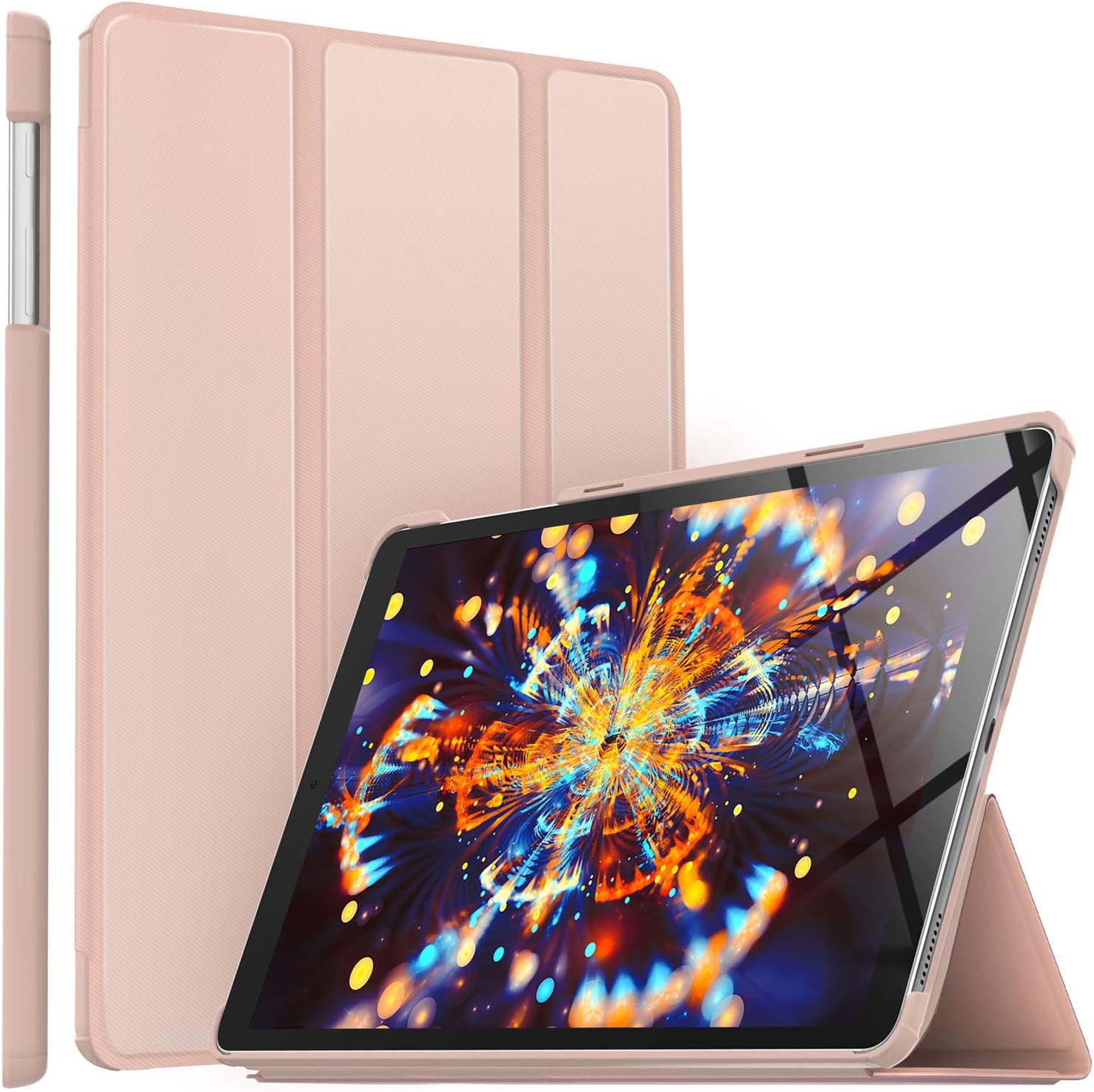 ELTD Case for Samsung Galaxy TAB T510/T515 2019,Flip Premium Slim light smart Protective Cover Case for Samsung Galaxy TAB A T510/T515 10.1 inch 2019 Tablet (Pink)