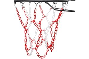 Yyiwhmy Basketball Net Replacement Heavy Duty,Resin Material, Anti-Rust Use Indoor Outdoor Standard 12-Ring Basketball Hoop