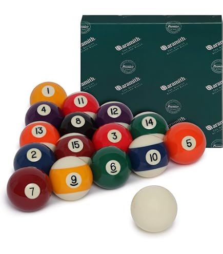 Amazon.com : Aramith Billiard Balls - Premier Belgian : Billiard