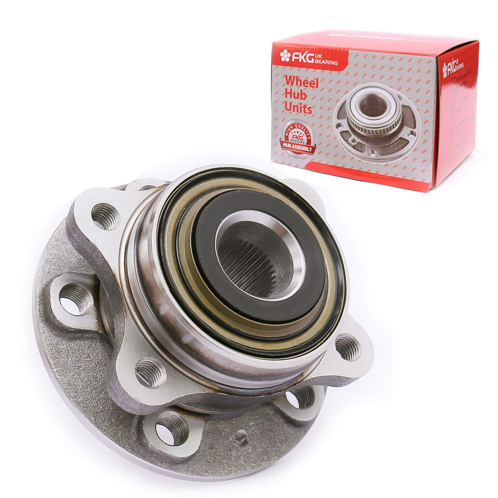 FKG513208 Front Wheel Bearing Hub Assembly fit for 2003-2007 Volvo XC90 (For 36 Spline Count on Axle)