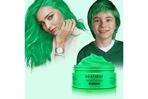 COLAYERIST Green Temporary Hair Dye Wax Washable, Temporary Hair Color for Kids, Hair Makeup Paint Wax for Parties or Cosplay