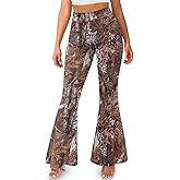 Jndtueit Yoga Pants Womens Flared Leggings Slit Hem High Waist Bootcut Pants Workout Bootleg Pants Plus Size Workout Trousers