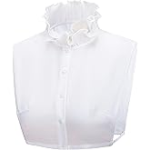 Eyibenlilan Fake Collar Shirt Versatile Accessories Victorian Chiffon Dickey Collar For Women