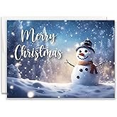 JBH Creations Winter Snowman Christmas Card - Pack of 24
