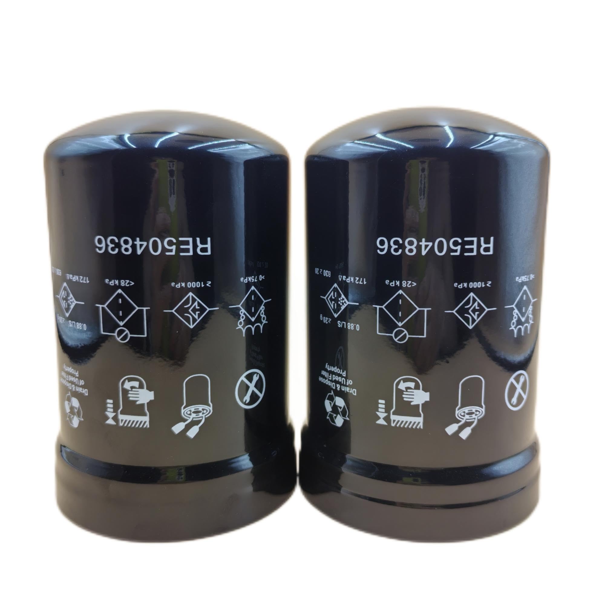 Photo 1 of 2/Pack Engine Oil Filter RE504836 Replacement for John Deere Tractor 5415E 5425E 5625E 5076E,Thread size M92 x 2.5