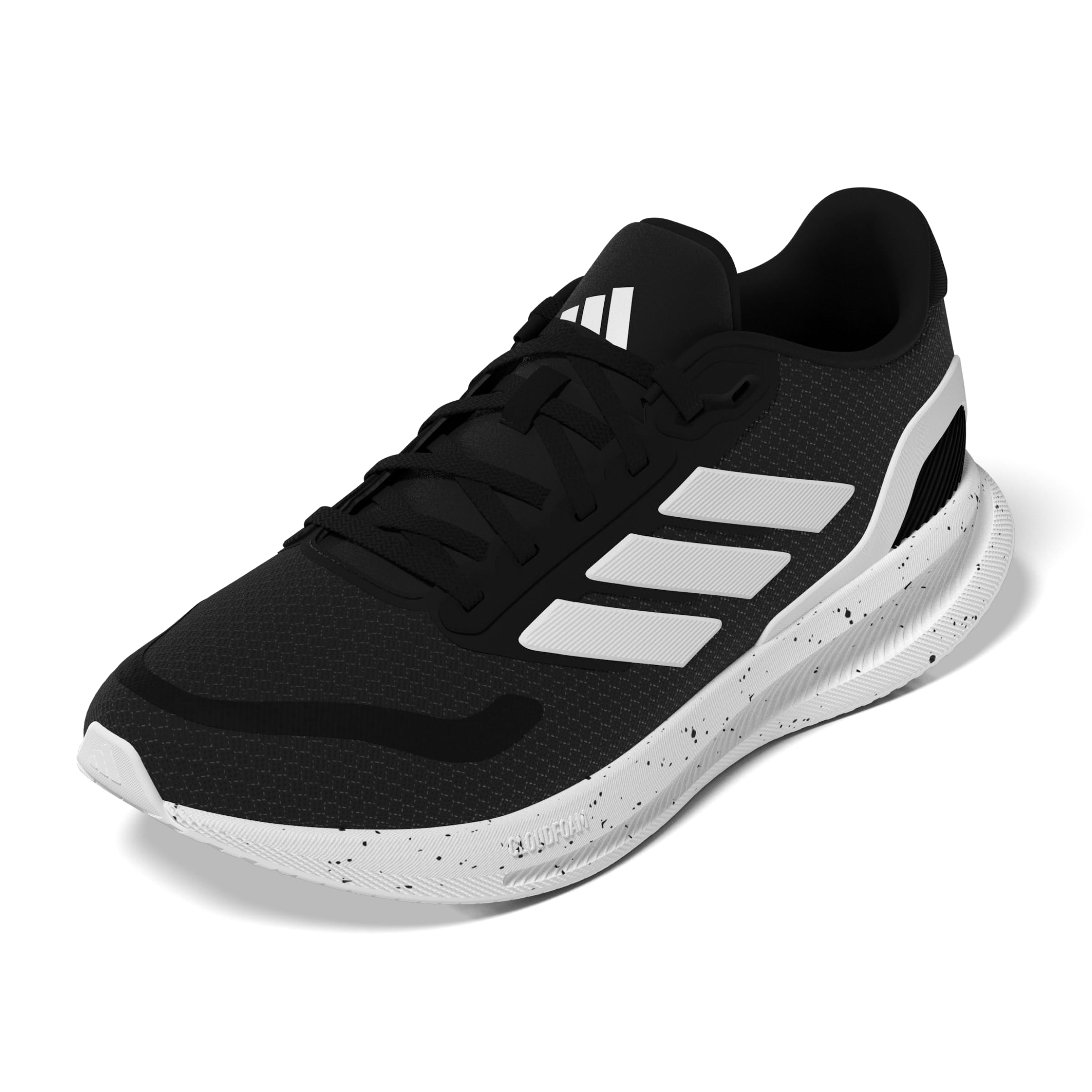 Adidas Womens Run Falcon 5 Running, Black/White/Black, 10.5 Image