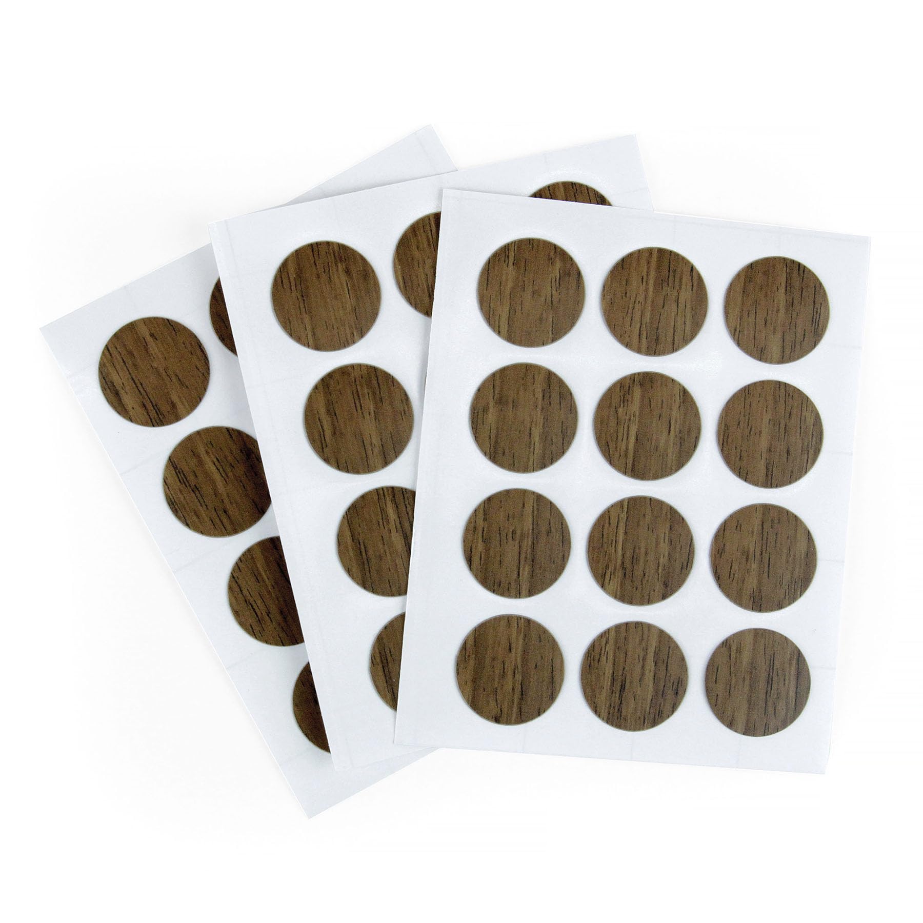 Photo 1 of Furndiy 21mm 72 Pcs Walnut Self-Adhesive Screw Cover Caps - Screw&Nail Hole Hiding - Screw Hole Stickers - Based in USA (Walnut, 0.83inch/21mm)