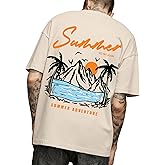 Bealin Men's Oversized Graphic Tee Y2k Graffiti Print Short Sleeve Summer Casual Rapper Streetwear T-Shirt
