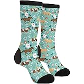 Horse Floral Socks Funny Novelty Crazy Cute Crew Socks For Men Women Casual Athletic