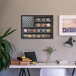 Challenge Coin Display Case 11x15IN, Military Medal