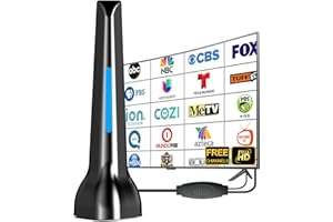HIDB TV Antenna for Smart TV, 2024 Digital TV Antenna Amplified for HDTV, Long Range Reception for Indoor, 4K 1080P Antenna for Free Local Channels,Support VHF/UHF with 10FT Coax Cable