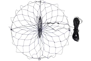A1FISHER Castable Crab Traps with 110' Orange Crab Rope and Stainless Steel Bait Pin