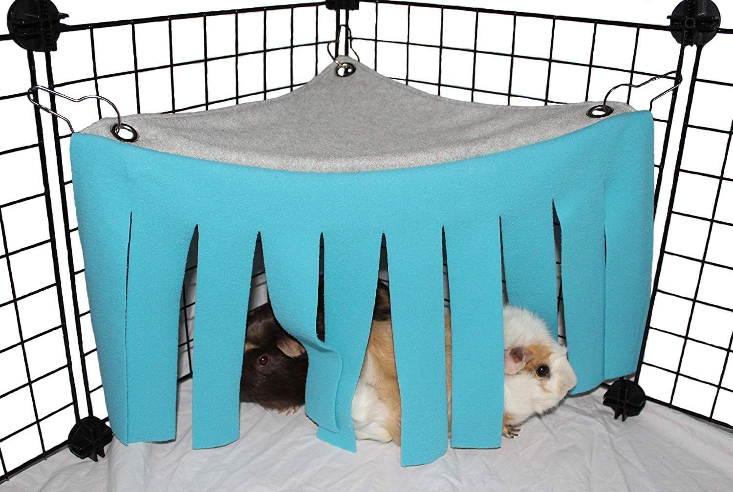YUIP Pet tent, Guinea Pig Hide Out Hammock, Corner Cloth Tassels Curtain Hideaway For Small Animal Pet Hamster Tent Forest Hideout Hammock Hanging Bed Corner Nest for Guinea Pig Chinchilla Ferret