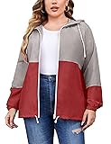 IN'VOLAND Women's Plus Size Rain Jacket Waterproof
