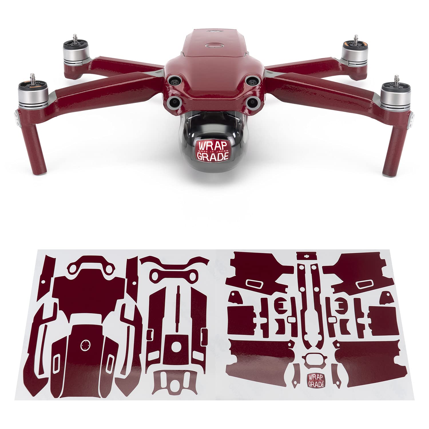 Wrapgrade Main Unit Skin DJI Compatible with DJI Air 2S (JAPAN RED)
