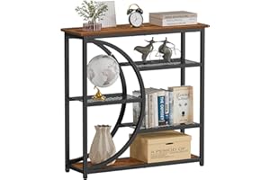 Snughome Entryway Table, Narrow Console Table, Industrial Sofa Table with 5 Tier Storage Shelves, Entrance Table for Hallway, Behind The Couch, Living Room, Foyer