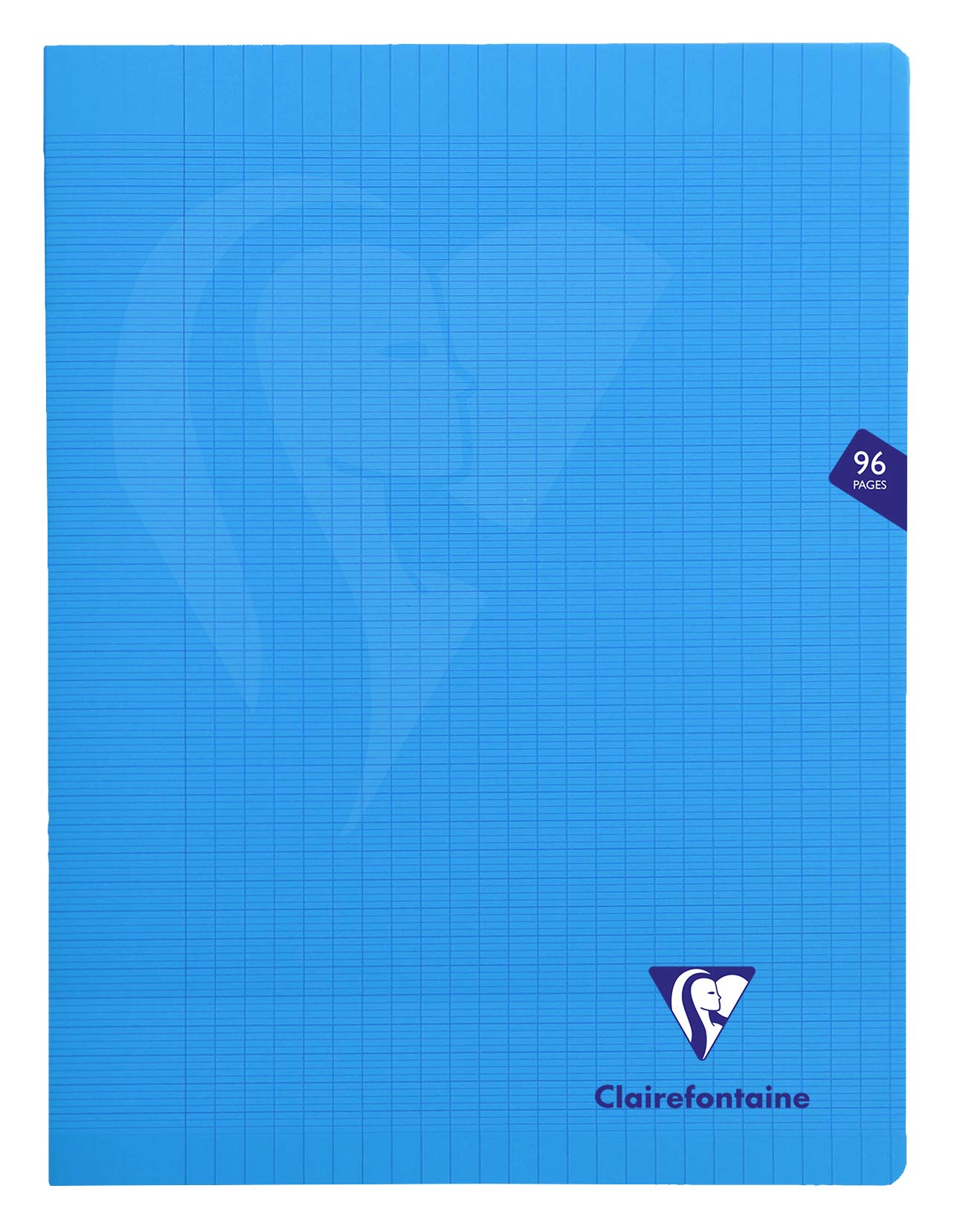 Clairefontaine 323361C - One Set of 10 Blue Mimesys Stapled Notebooks - Dimensions: 24x32 cm - 96 Seyes Ruled Pages - White Paper 90 g - Polypro Cover