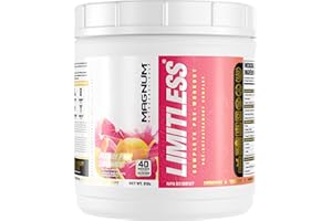 Magnum LIMITLESS Pre Workout Powder | Increased Energy, Pump, Focus | Citrulline, Beta Alanine, Creatine, Dual-Sourced Caffei