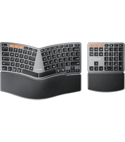 HP 960 Ergonomic Wireless Keyboard - Connect 3 Devices with