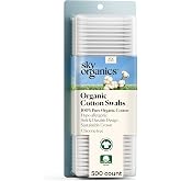 Sky Organics Organic Cotton Swabs 500 Ct, 100% Pure, Natural, Chlorine-Free | Hypoallergenic Organic Cotton For Skincare, Self-Care And Everyday Use. Gentle, Strong, Sustainable, Vegan and Cruelty-Free.