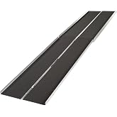 12&rsquo; Portable Wheelchair Ramp for Home Steps, 600 lb, Scooter, Silver Spring | Folding, non-slip, for entry access, mobility scooter, walker, rollator, handicap ramp for home entry, entrance, 12 foot
