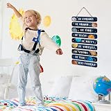 HPNIUB Space Bedroom Wood Sign Set 9pcs 2x12 Space Themed Wall Plaque view 5