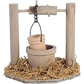 Toyvian 1pc Doll House Well Miniature Wishing Well Miniature Bonsai Decor Landscape Decor Micro Figurines Water Zen Garden Mini Wishing Rural Wooden Accessories