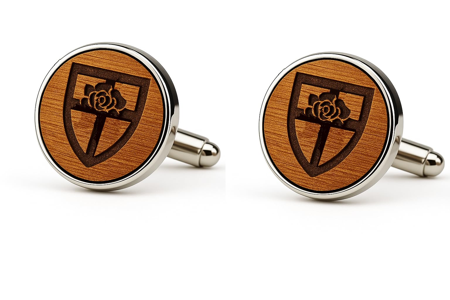 England Rugby Wooden Cufflinks Natural Cufflinks Classic Men Jewellery Shirt Cufflinks Gift for Men English Rose