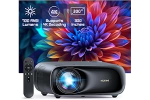 NexiGo PJ40 (Gen 3) Projector with WiFi and Bluetooth, D65 Calibrated, Native 1080P, 4K Supported, Projector for Outdoor Movies, 20W Speakers, Home Theater, Compatible w/TV Stick, iOS, Android
