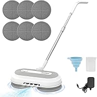 DEWINNER Cordless Electric Mop for Floor Cleaning, Electric Spin Mop with Water Spray, Lightweight Powerful Floor Scrubber fo