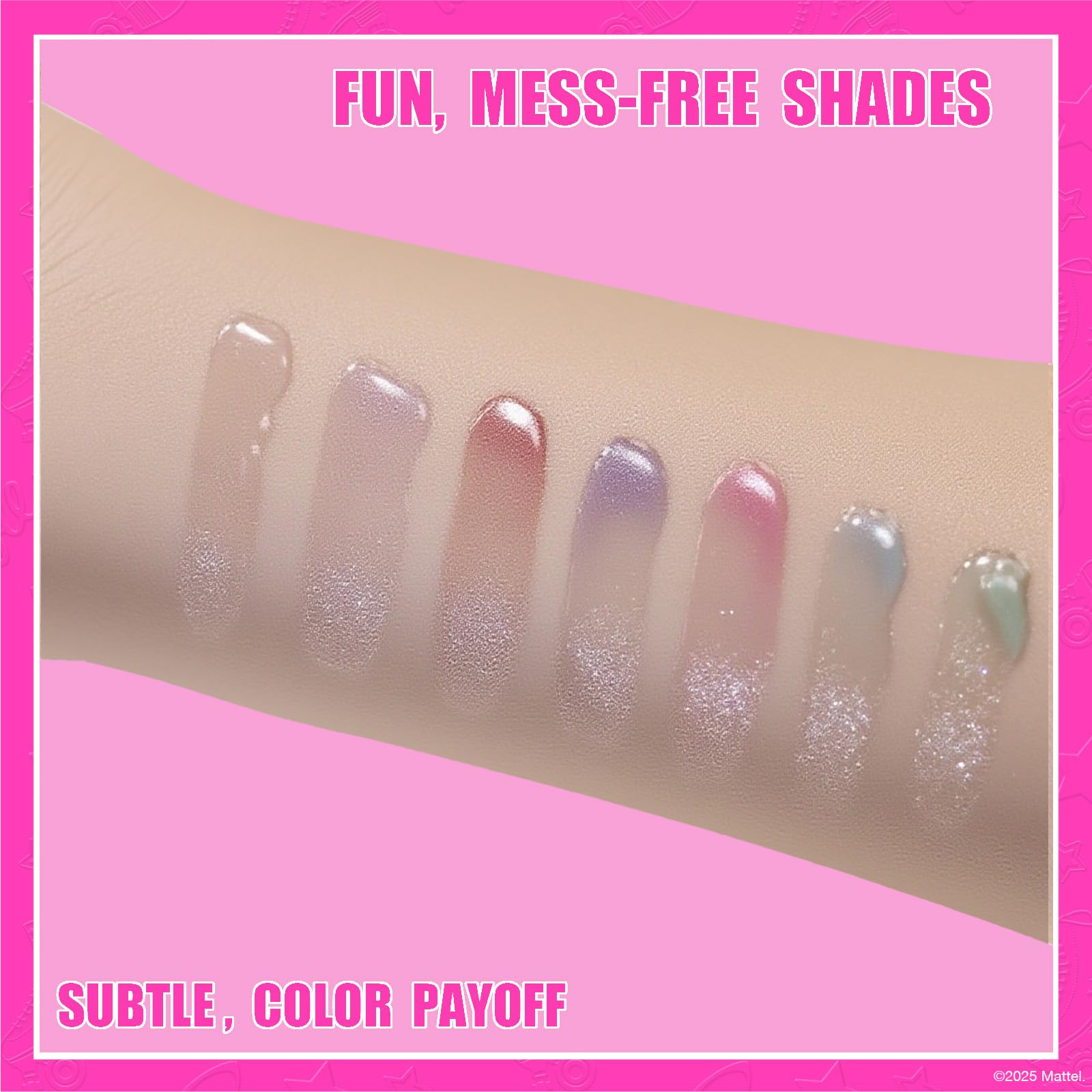 Barbie 7 Piece Plant Based Lip Gloss, Girls Party Favors, First Makeup Set for Girl, Perfect for Parties, Sleepovers, and Birthday Gifts, Ages 3+, by Townley Girl