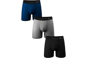 Shinesty Boxer Briefs for Men Pack of 3 - Hammock Support Pouch Underwear for Men with Fly