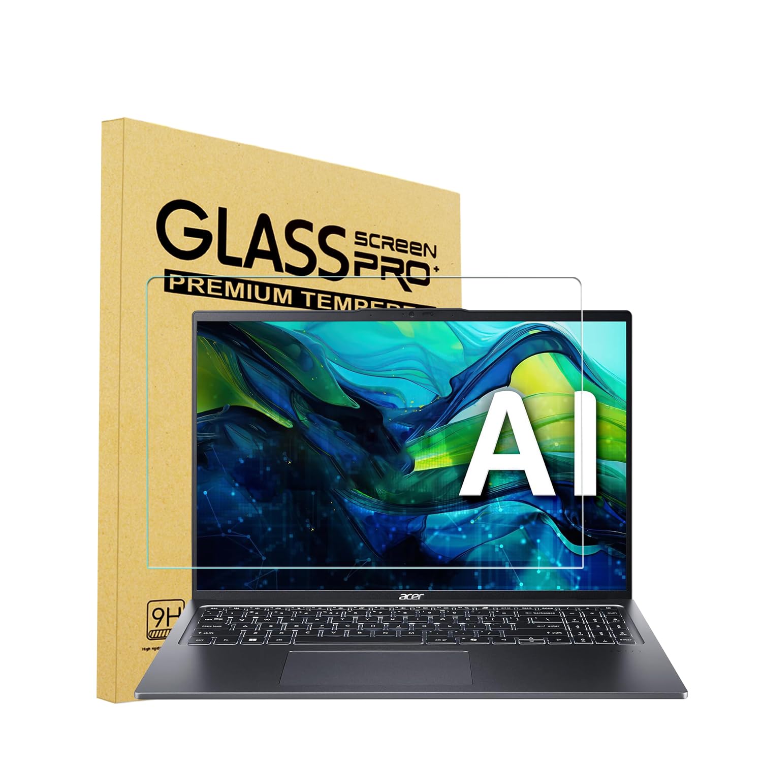Photo 1 of 16 Inch Tempered Glass Screen Protector For Acer Swift 16 AI SF16-51T-76TG, Acer Swift Edge 16 SFE16-41/42/43/44, Swift Go 16 SFG16-71/72T, Swift X 16 SFX16-52G/61G, Aspire Vero 16 Laptop, 9H