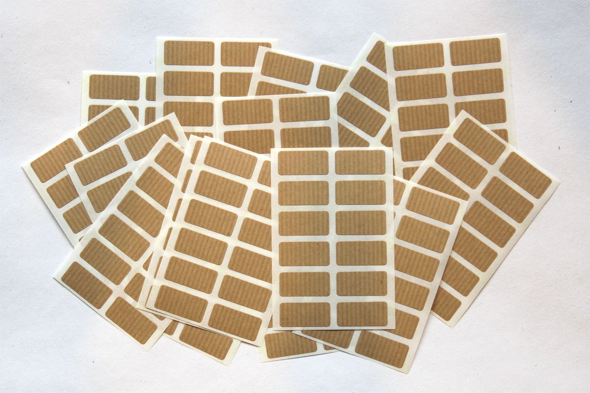 200 Light Brown Stickers - Sticky Coloured Self Adhesive Labels for Colour Coding