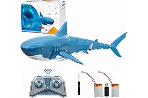 AKARGOL 2.4G Remote Control Shark Toy 1:18 Blue Scale High Simulation Shark Shark for Swimming Pool Bathroom Amazing Gift