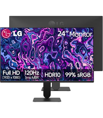 Amazon.com: LG 24 inch FHD IPS 100Hz Monitor, AMD FreeSync, 99