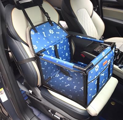 GoBuyer Waterproof Pet Car Seat Booster Carrier Blue Medium 50x40cm
