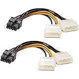 Cable Matters (2-Pack) 8-Pin PCIe to Molex (2x) Power Cable 4 Inches